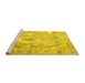 Sideview of Machine Washable Persian Yellow Traditional Rug, wshtr4312yw