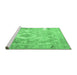 Sideview of Machine Washable Persian Emerald Green Traditional Area Rugs, wshtr4312emgrn