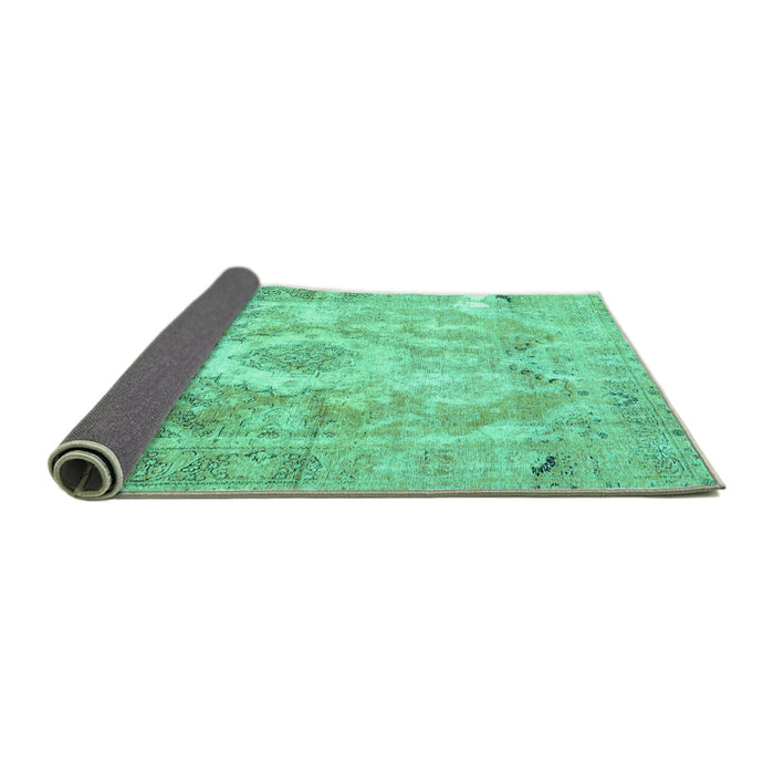 Sideview of Persian Turquoise Traditional Rug, tr4312turq
