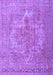 Machine Washable Persian Purple Bohemian Area Rugs, wshtr4313pur