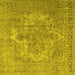 Square Persian Yellow Bohemian Rug, tr4313yw