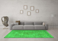 Machine Washable Persian Green Bohemian Rug, wshtr4313grn