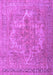 Machine Washable Persian Pink Bohemian Rug, wshtr4313pnk