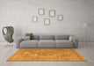 Machine Washable Persian Orange Bohemian Area Rugs in a Living Room, wshtr4313org