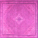 Square Persian Pink Traditional Rug, tr4314pnk