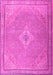 Machine Washable Persian Pink Traditional Rug, wshtr4314pnk