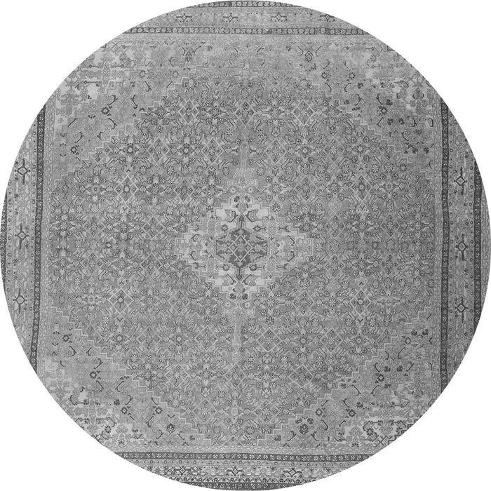 Machine Washable Persian Gray Traditional Rug, wshtr4314gry