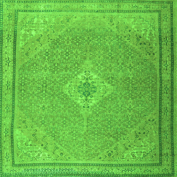 Serging Thickness of Persian Green Traditional Rug, tr4314grn