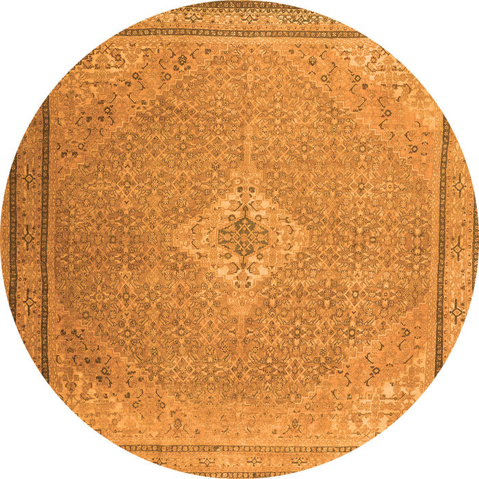 Machine Washable Persian Orange Traditional Area Rugs, wshtr4314org