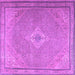 Square Persian Purple Traditional Rug, tr4314pur