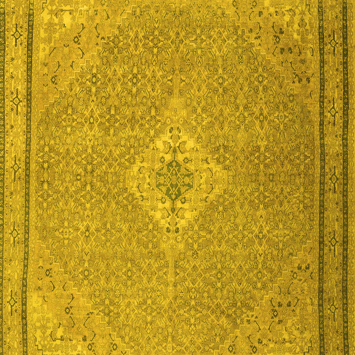Machine Washable Persian Yellow Traditional Rug, wshtr4314yw