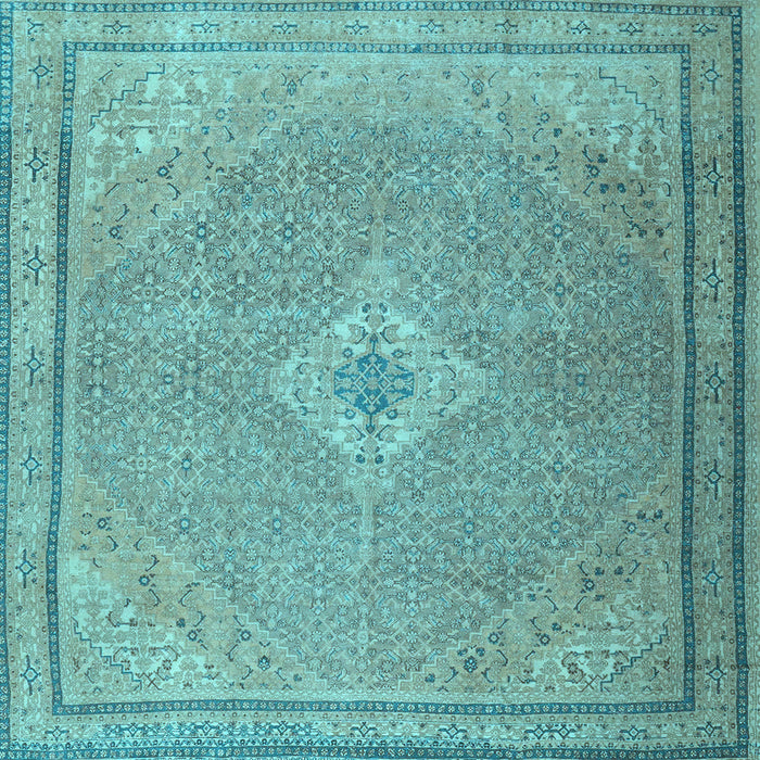Square Persian Light Blue Traditional Rug, tr4314lblu