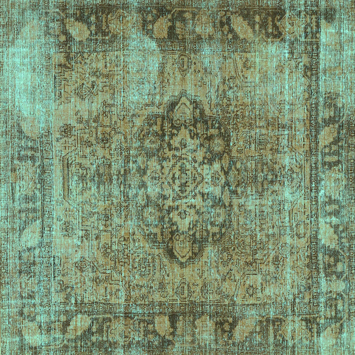 Square Machine Washable Persian Turquoise Traditional Area Rugs, wshtr4315turq