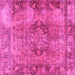 Square Persian Pink Traditional Rug, tr4315pnk