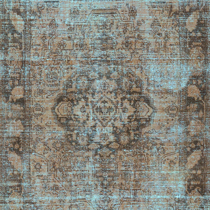 Machine Washable Persian Light Blue Traditional Rug, wshtr4315lblu