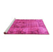 Sideview of Machine Washable Persian Pink Traditional Rug, wshtr4315pnk