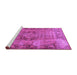 Sideview of Machine Washable Persian Purple Traditional Area Rugs, wshtr4315pur
