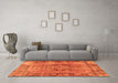 Machine Washable Persian Orange Traditional Area Rugs in a Living Room, wshtr4315org