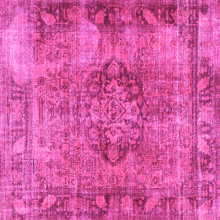 Square Machine Washable Persian Pink Traditional Rug, wshtr4315pnk