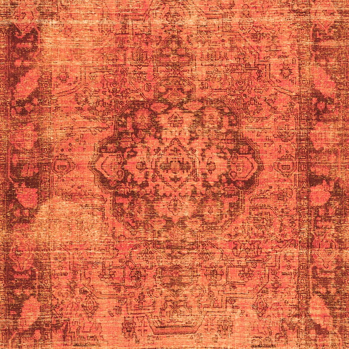 Serging Thickness of Machine Washable Persian Orange Traditional Area Rugs, wshtr4315org