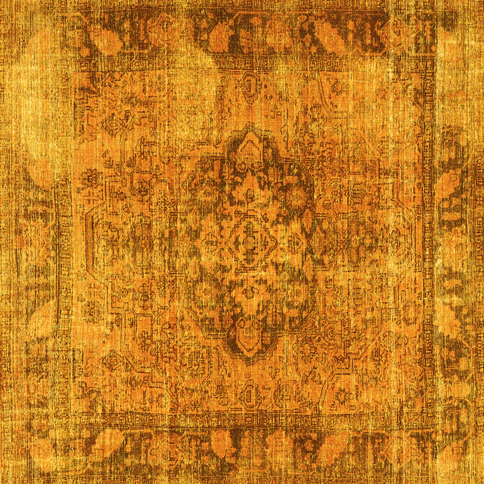 Square Persian Yellow Traditional Rug, tr4315yw
