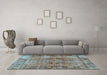 Machine Washable Persian Light Blue Traditional Rug in a Living Room, wshtr4315lblu