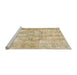 Sideview of Machine Washable Traditional Brown Gold Rug, wshtr4316