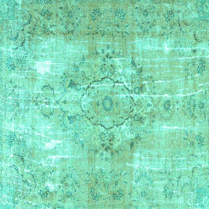 Square Persian Turquoise Traditional Rug, tr4316turq