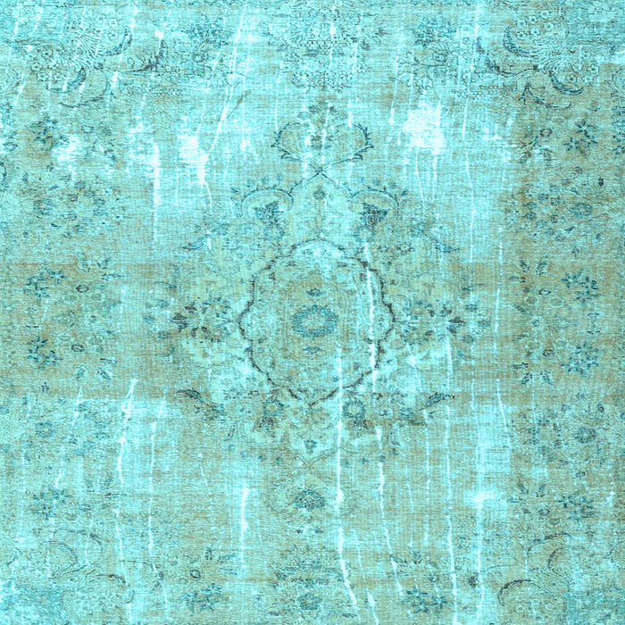 Square Machine Washable Persian Light Blue Traditional Rug, wshtr4316lblu