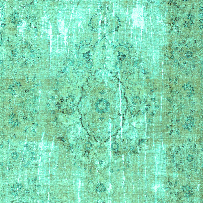 Machine Washable Persian Turquoise Traditional Area Rugs, wshtr4316turq