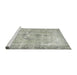 Sideview of Machine Washable Traditional Pale Silver Gray Rug, wshtr4317