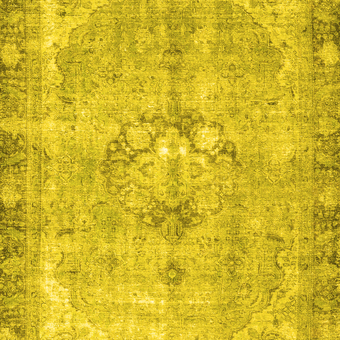 Machine Washable Persian Yellow Traditional Rug, wshtr4317yw