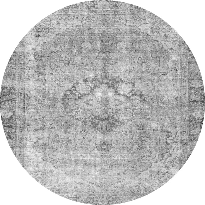 Machine Washable Persian Gray Traditional Rug, wshtr4317gry