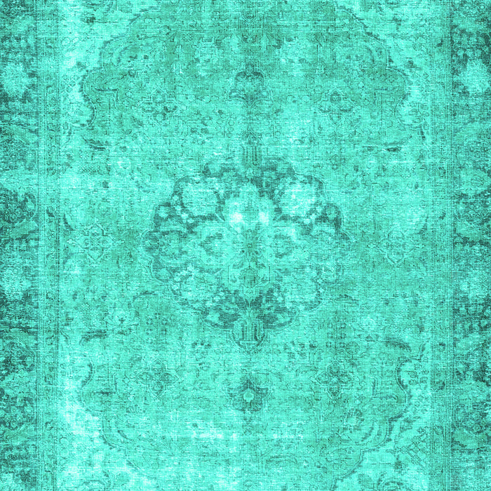 Machine Washable Persian Turquoise Traditional Area Rugs, wshtr4317turq