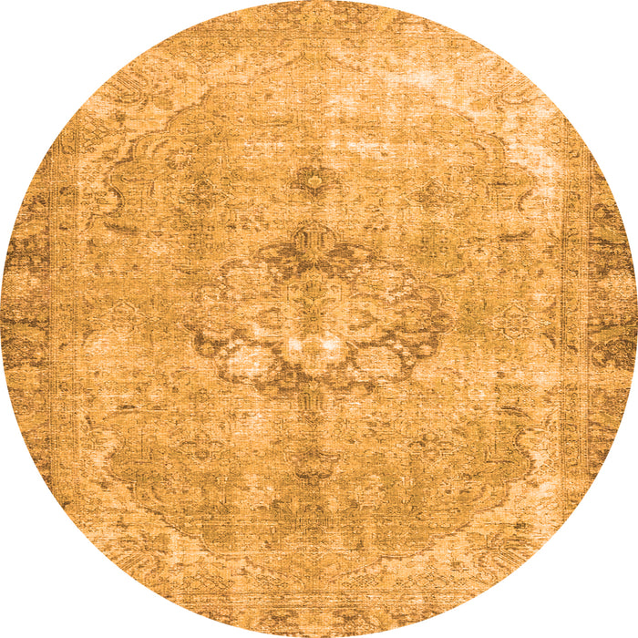 Square Persian Orange Traditional Rug, tr4317org