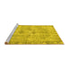 Sideview of Machine Washable Persian Yellow Traditional Rug, wshtr4317yw