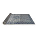 Sideview of Traditional Dark Gray Persian Rug, tr4318