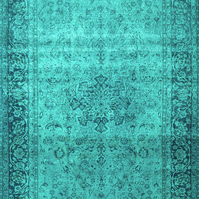 Machine Washable Persian Turquoise Traditional Area Rugs, wshtr4318turq
