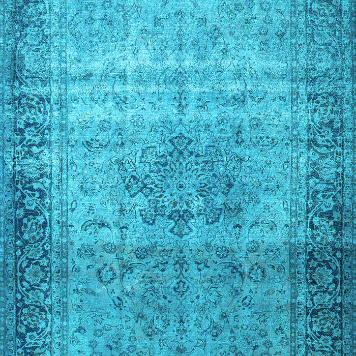 Machine Washable Persian Light Blue Traditional Rug, wshtr4318lblu