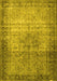 Machine Washable Persian Yellow Traditional Rug, wshtr4318yw