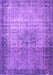 Machine Washable Persian Purple Traditional Area Rugs, wshtr4318pur