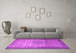 Machine Washable Persian Pink Traditional Rug in a Living Room, wshtr4318pnk