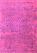 Machine Washable Persian Purple Traditional Area Rugs, wshtr4319pur