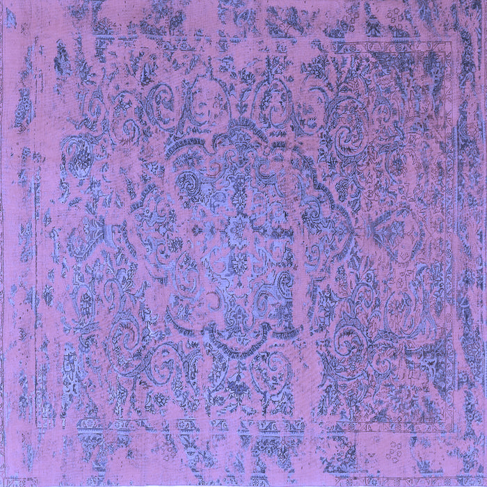 Square Persian Blue Traditional Rug, tr4319blu