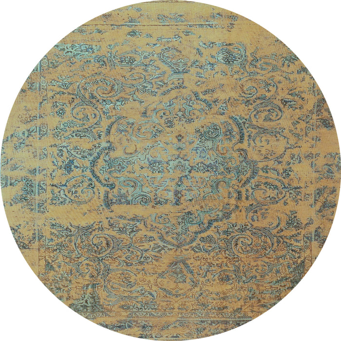 Round Persian Light Blue Traditional Rug, tr4319lblu