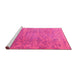 Sideview of Machine Washable Persian Pink Traditional Rug, wshtr4319pnk