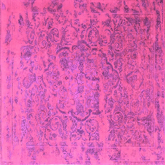 Square Machine Washable Persian Purple Traditional Area Rugs, wshtr4319pur