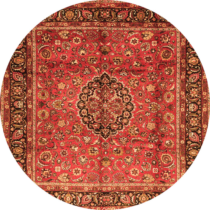 Square Persian Orange Traditional Rug, tr431org