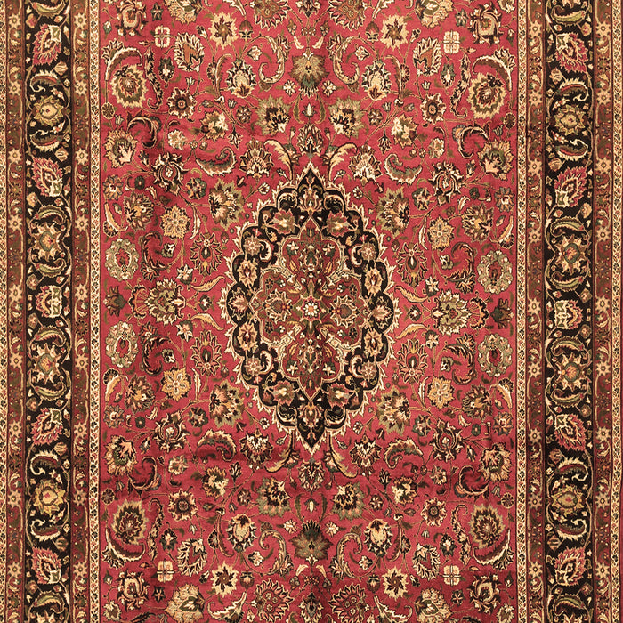 Machine Washable Persian Brown Traditional Rug, wshtr431brn
