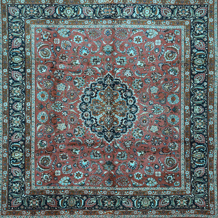 Square Persian Light Blue Traditional Rug, tr431lblu